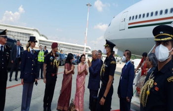 H.E. the President of India Sh. Ram Nath Kovind in Milan, enroute to Jamaica and Saint Vincent and the Grenadines (May 14-15, 2022)
