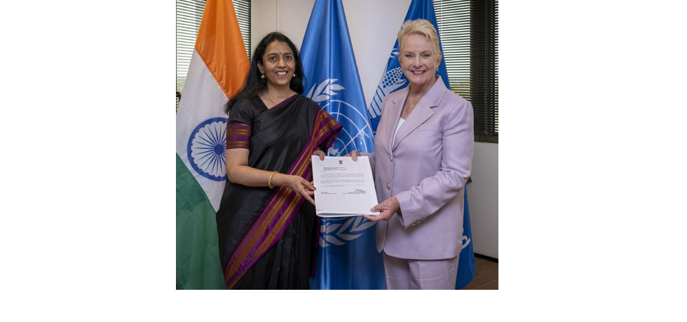 Ambassador Vani Rao and Permanent Representative of India presented the Letter of Credentials to H.E Ms Cindy McCain, Executive Director of World Food Programme in Rome